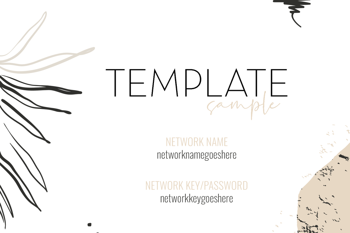 Sample WiFi Sign Template – Cottonwood Limited